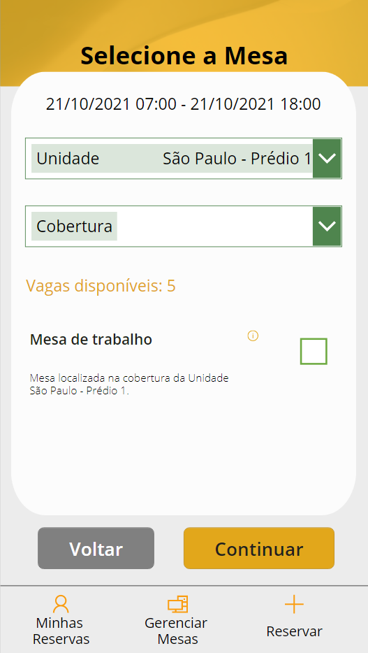 Print aplicativo de Reserva de Mesas com PowerApps