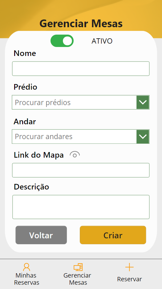 Print aplicativo de Reserva de Mesas com PowerApps